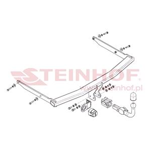 Tow Bars And Hitches, Steinhof Automatic Detachable Towbar (horizontal system) for Ford FOCUS III Saloon, 2011 2018, Steinhof