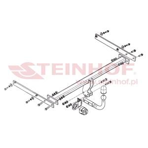 Tow Bars And Hitches, Steinhof Towbar (fixed with 2 bolts) for Ford FOCUS III, 2011 2018, Steinhof