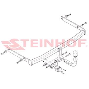 Tow Bars And Hitches, Steinhof Towbar (fixed with 2 bolts) for Ford FIESTA V Van, 2003 2008, Steinhof