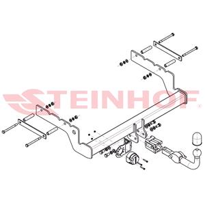 Tow Bars And Hitches, Steinhof Automatic Detachable Towbar (horizontal system) for Ford MONDEO Saloon, 2000 2007, Steinhof