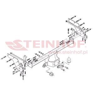 Tow Bars And Hitches, Steinhof Forged Towbar (fixed with 2 bolts) for Ford RANGER, 1999 2006, Steinhof