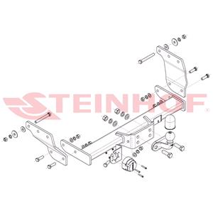 Steinhof Forged Towbar (fixed with 2 bolts) for Ford TRANSIT Bus, 2006 2014