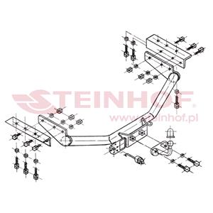 Tow Bars And Hitches, Steinhof Forged Towbar (fixed with 2 bolts) for Ford TRANSIT Flatbed / Chassis, 1994 2000, Steinhof