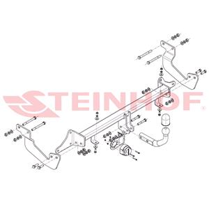 Tow Bars And Hitches, Steinhof Towbar (fixed with 2 bolts) for Ford TRANSIT COURIER Kombi, 2014 Onwards, Steinhof