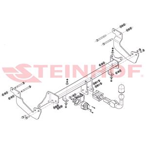 Tow Bars And Hitches, Steinhof Automatic Detachable Towbar (horizontal system) for Ford TRANSIT COURIER Box, 2014 Onwards, Steinhof