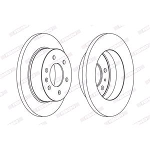 Brake Discs, FERODO PREMIER Rear Axle Brake Discs (Pair)   Diameter: 298mm   FCR311A, FERODO