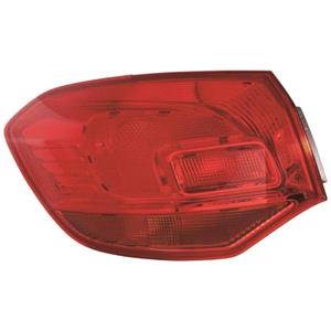 Lights, Opel and Vauxhall Astra J 2010 Onwards LH Rear Lamp, Outer, On Quarter Panel, 
