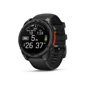 Smart Watches, Garmin Fenix 8 Smartwatch 47mm AMOLED in Slate Gray Steel/Black with Black Strap, Garmin