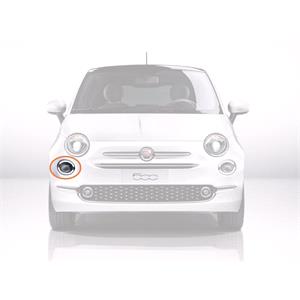 Lights, Right Daytime Running Lamp (In Bumper, LED, With High Beam, Takes H7 Bulb) for Fiat 500 2015 on, 