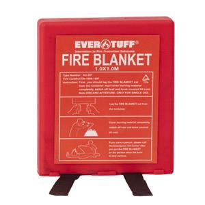 Fire and Safety, Firetrade Fire Blanket with Hard Case   1m x 1m, 