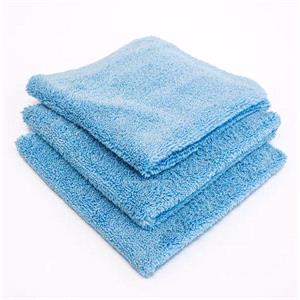 Cloths, Sponges and Wadding, Fibreking Duplex Edgeless Cloth Blue 400 GSM   3 Pack, FibreKing
