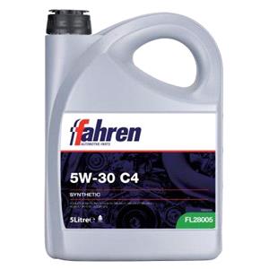 Engine Oils, Fahren 5W 30 C4 Fully Synthetic Engine Oil   5 Litre, FAHREN