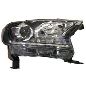 Lights, Right Headlamp (Halogen, Takes H11 / HB3 Bulbs, Supplied With Motor) for Ford RANGER 2016 on, 