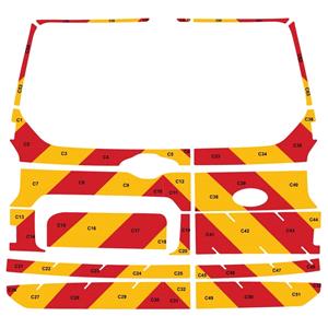 Chevrons, Chevron (no window panels) for Ford Transit Courier, 2013   Present, Pre Assembled   Entry Grade, Esmark Finch