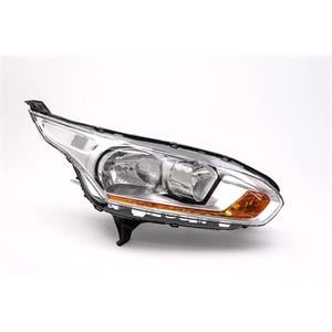 Lights, Right Headlamp (Halogen, Chrome Bezel, Takes H7 / H15 Bulbs, With Daytime Running Lamp) for Ford TOURNEO CONNECT 2013 on, 