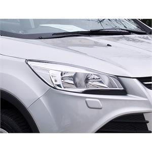 Lights, Right Headlamp (Halogen, Chrome Bezel, Takes H7 / H15 Bulbs, Supplied With Motor) for Ford KUGA 2013 2016, 