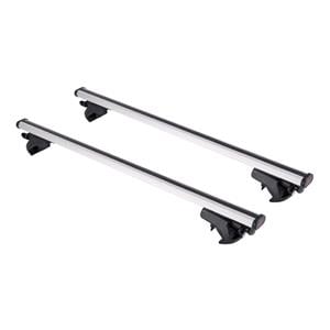 Roof Racks and Bars, G3 Open silver aluminium aero Roof Bars for Nissan PATROL GR Mk II 1997 to 2013 (With Raised Roof Rails), G3