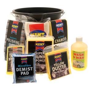 Car Care Kits, Kent Car Valet Kit With Bucket - 8 Piece Set, KENT