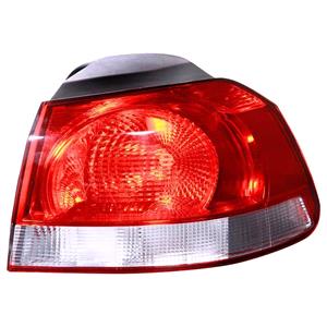 Lights, Right Rear Lamp (Dark Red Type, Outer, On Quarter Panel, Supplied Without Bulbholder) for Volkswagen GOLF VI 2009 on, 