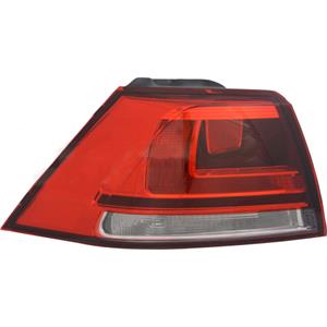 Lights, Left Rear Lamp (Estate, Outer, On Quarter Panel, Smoked Red) for Volkswagen GOLF VII Estate 2013 on, 