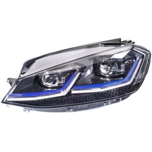 Lights, Left Headlamp (LED, E / GTE Models, With Curve Light, Without LED Module, Supplied With Motor, Original Equipment) for Volkswagen GOLF VII 2017 on, 