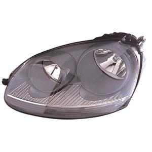 Lights, Left Headlamp (Grey Bezel) for Volkswagen GOLF V 2004 2009, 