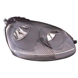 Lights, Right Headlamp (Grey Bezel) for Volkswagen JETTA III 2004 2009   Please check to ensure your lamp has a GREY BEZEL before purchasing, 