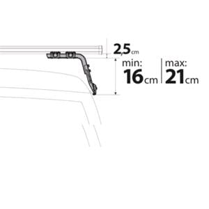 Complete Nordrive Aluminium 2-Bar System for commercial vans, Supplied with locks and keys