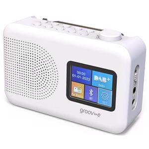 Gifts, Groov E The Berlin FM/DAB Radio With 2.4 LCD Display and Bluetooth   White, Groov E