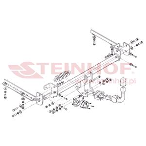 Tow Bars And Hitches, Steinhof Automatic Detachable Towbar (horizontal system) for Honda ACCORD IX, 2008 2015, Steinhof