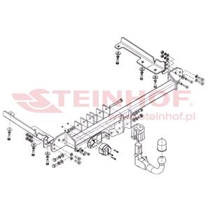 Tow Bars And Hitches, Steinhof Automatic Detachable Towbar (vertical system) for Honda CR V Mk IV, 2012 2014, Steinhof