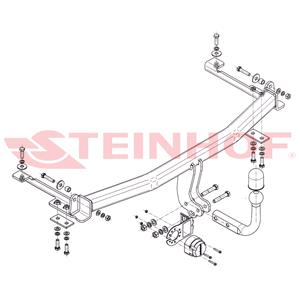 Tow Bars And Hitches, Steinhof Towbar (fixed with 2 bolts) for Honda JAZZ, 2002 2008, Steinhof