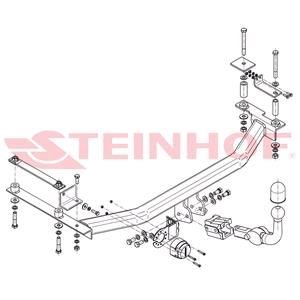 Tow Bars And Hitches, Steinhof Automatic Detachable Towbar (horizontal system) for Honda JAZZ,  2008 to 2015, Steinhof