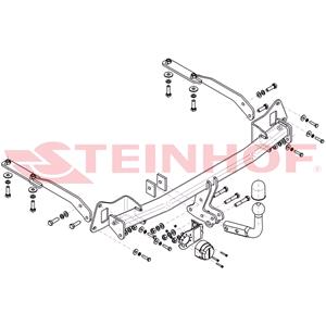 Tow Bars And Hitches, Steinhof Towbar (fixed with 2 bolts) for Honda JAZZ IV, 2014 Onwards, Steinhof