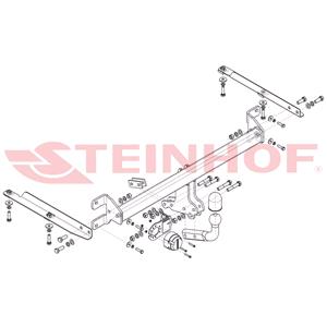 Tow Bars And Hitches, Steinhof Towbar (fixed with 2 bolts) for Honda ACCORD IX Estate, 2008 2015, Steinhof