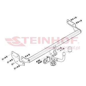 Tow Bars And Hitches, Steinhof Towbar (fixed with 2 bolts) for Hyundai ACCENT Saloon, 2005 2010, Steinhof