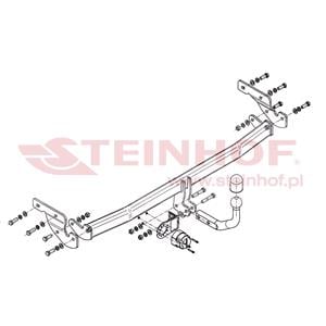 Tow Bars And Hitches, Steinhof Towbar (fixed with 2 bolts) for Hyundai i10, 2007 2013, Steinhof