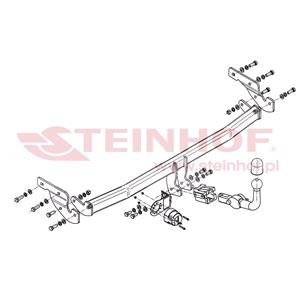 Tow Bars And Hitches, Steinhof Automatic Detachable Towbar (horizontal system) for Hyundai i10,  2007 to 2013, Steinhof