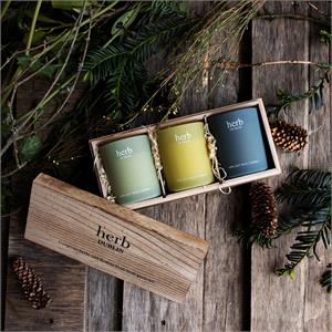 Gifts, Herb Dublin Winter Walks Candle Trio Set, Eau Lovely
