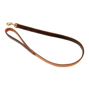 Pet Harness & Leads, Strong Brown Leather Padded Dog Lead   16mm x 110cm, 