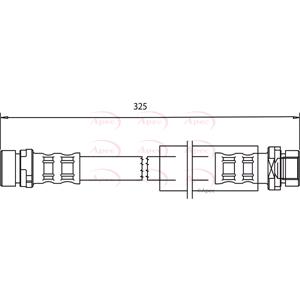 Brake Hoses, APEC Rear Left/Right Brake Hose   HOS3551, APEC