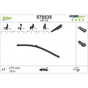Wiper Blades, Valeo HF19 HydroConnect Wiper Blade HF19 Front RHD 19,1, Valeo
