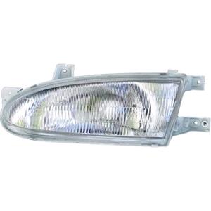 Lights, Left Headlamp (Halogen, Takes H4 Bulb, Manual Adjustment) for Hyundai ACCENT Saloon 1994 1998, 