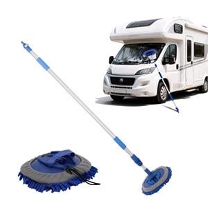 Washing Brushes, 2.5m Telescopic Duo Flow Through Brush with Chenille Head, Streetwize