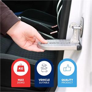 Foldable Aluminium Car Door Latch Step with Safety Hammer