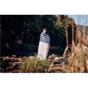 Husky Drumy Quilted Sleeping Bag with Goose Down Filling (-10°C) - Grey