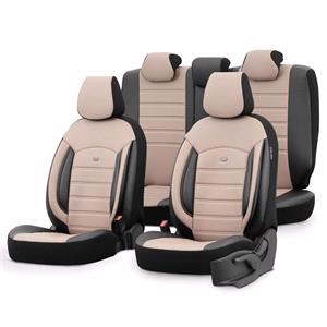 Seat Covers, Premium Leather Car Seat Covers INSPIRE SERIES   Beige Black For Hyundai ATOS 1998 2007, Otom