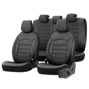 Seat Covers, Premium Leather Car Seat Covers INSPIRE SERIES   Black For Peugeot PARTNER Combispace 1996 2008, Otom
