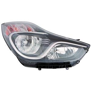 Lights, Right Headlamp (Halogen, Takes H7/H7 Bulbs, Supplied With Motor) for Hyundai ix20 2011 on, 