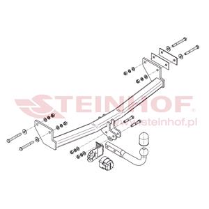 Tow Bars And Hitches, Steinhof Towbar (fixed with 2 bolts) for Jeep COMPASS, 2006 2011, Steinhof